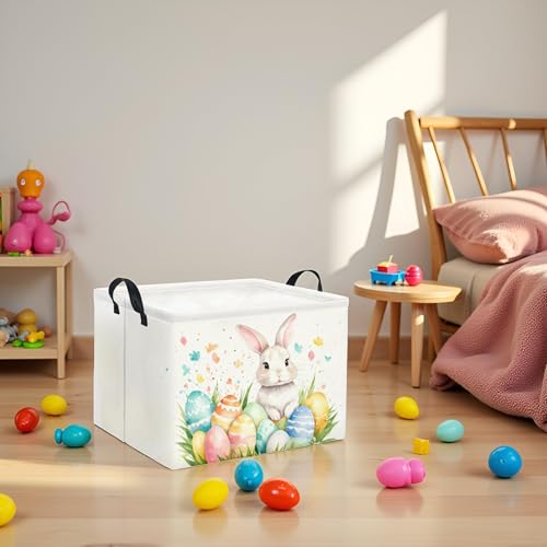 HIYAGON rectangular Easter basket waterproof lining protects contents from spills