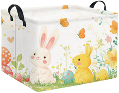 HIYAGON rectangular Easter gift basket with spacious toy storage for kids' rooms