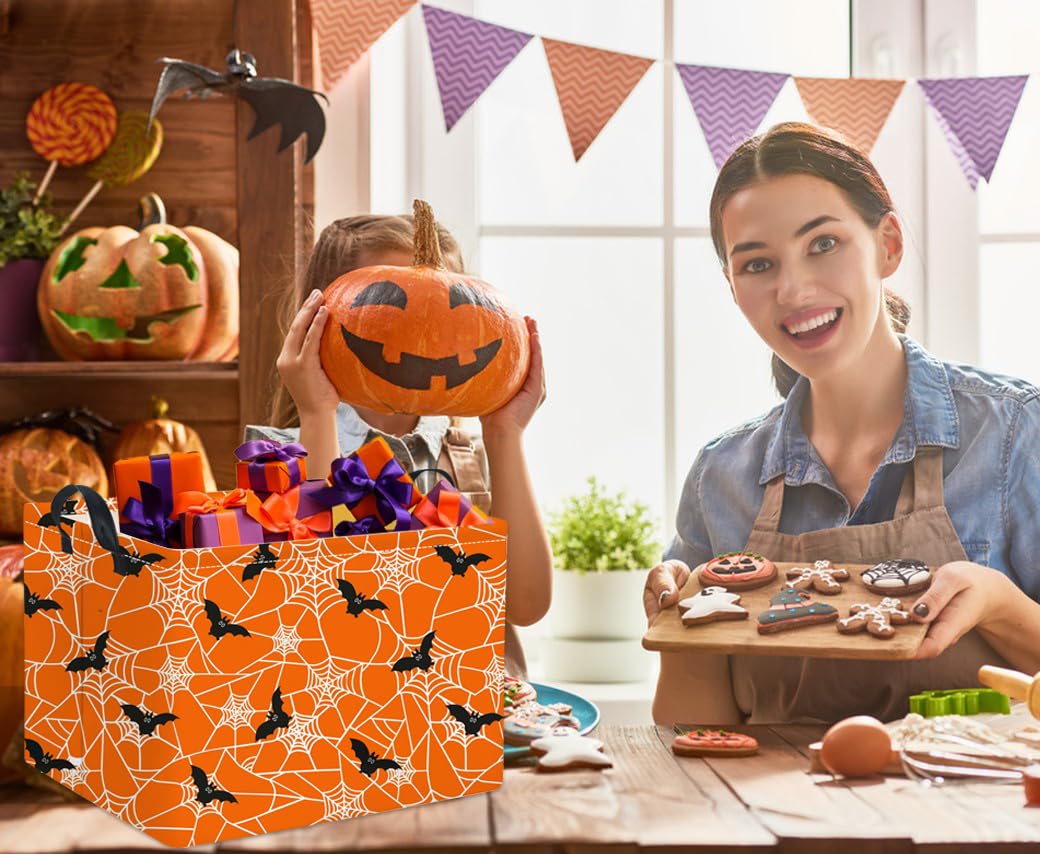 HIYAGON Halloween basket featuring waterproof inner lining to protect contents.