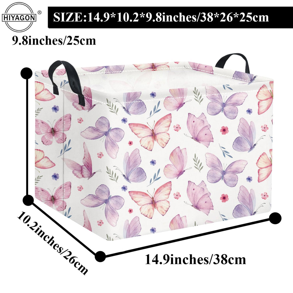 HIYAGON pink basket durable canvas for everyday storage