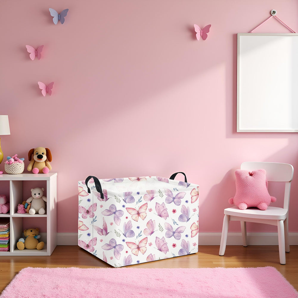 HIYAGON pink basket used as toy storage to organize kids' playroom