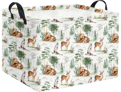 HIYAGON rectangular storage basket collapsible canvas for organized spaces and easy portability