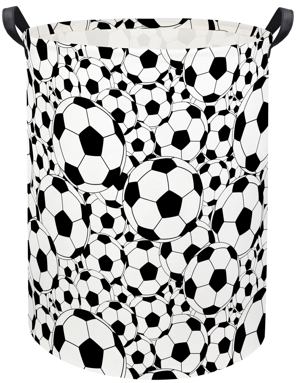 HIYAGON Soccer Baby Laundry Basket front view shows spacious toy and clothing storage.