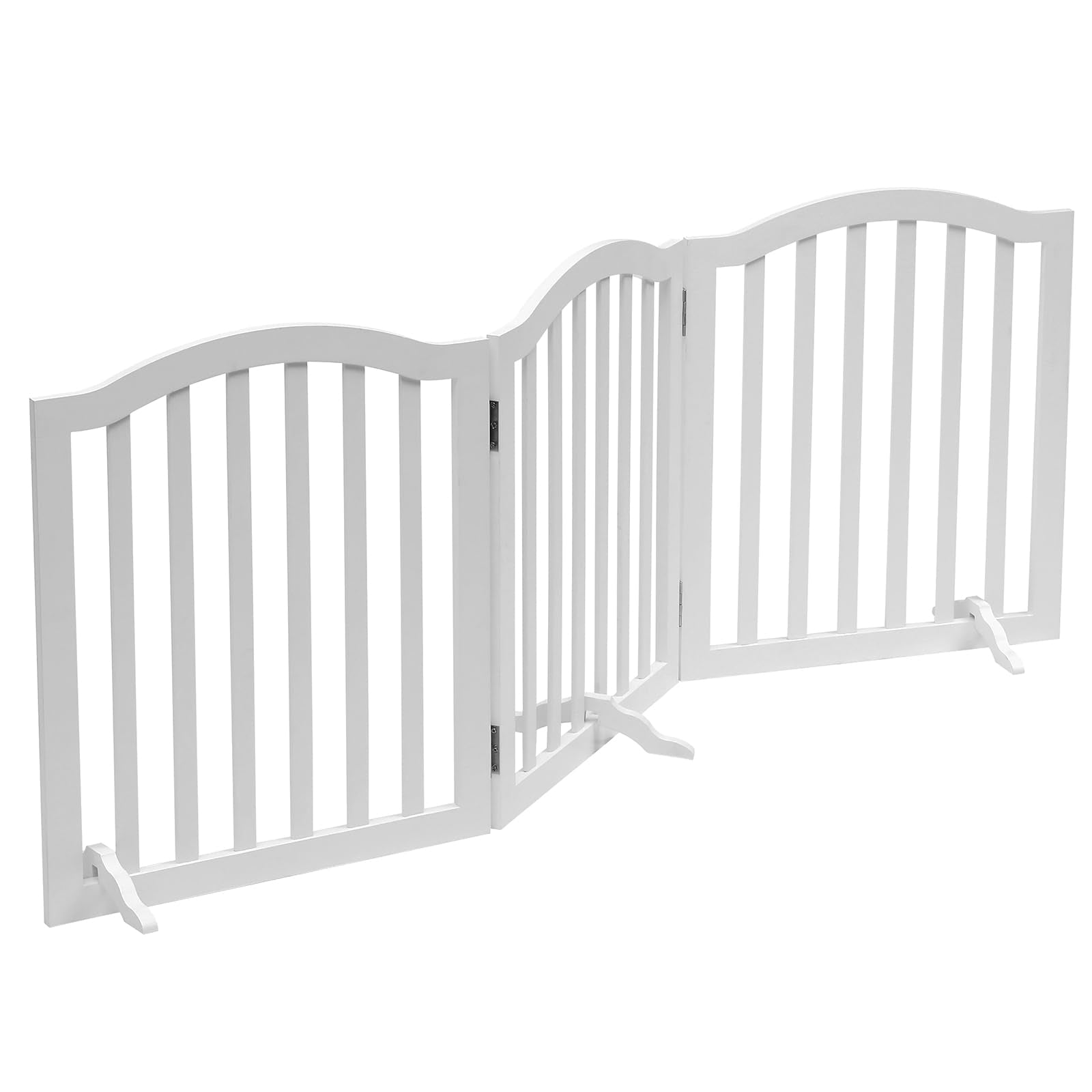 HJAYUXYO dog gate easy accordion setup fits irregular spaces.