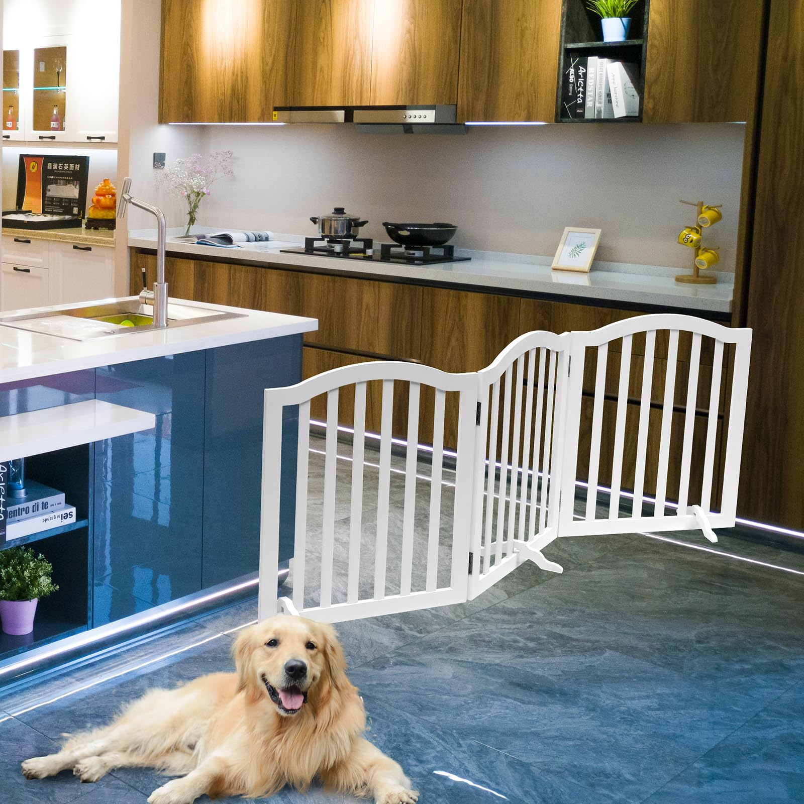 HJAYUXYO dog gate in doorway use enables safe pet access.