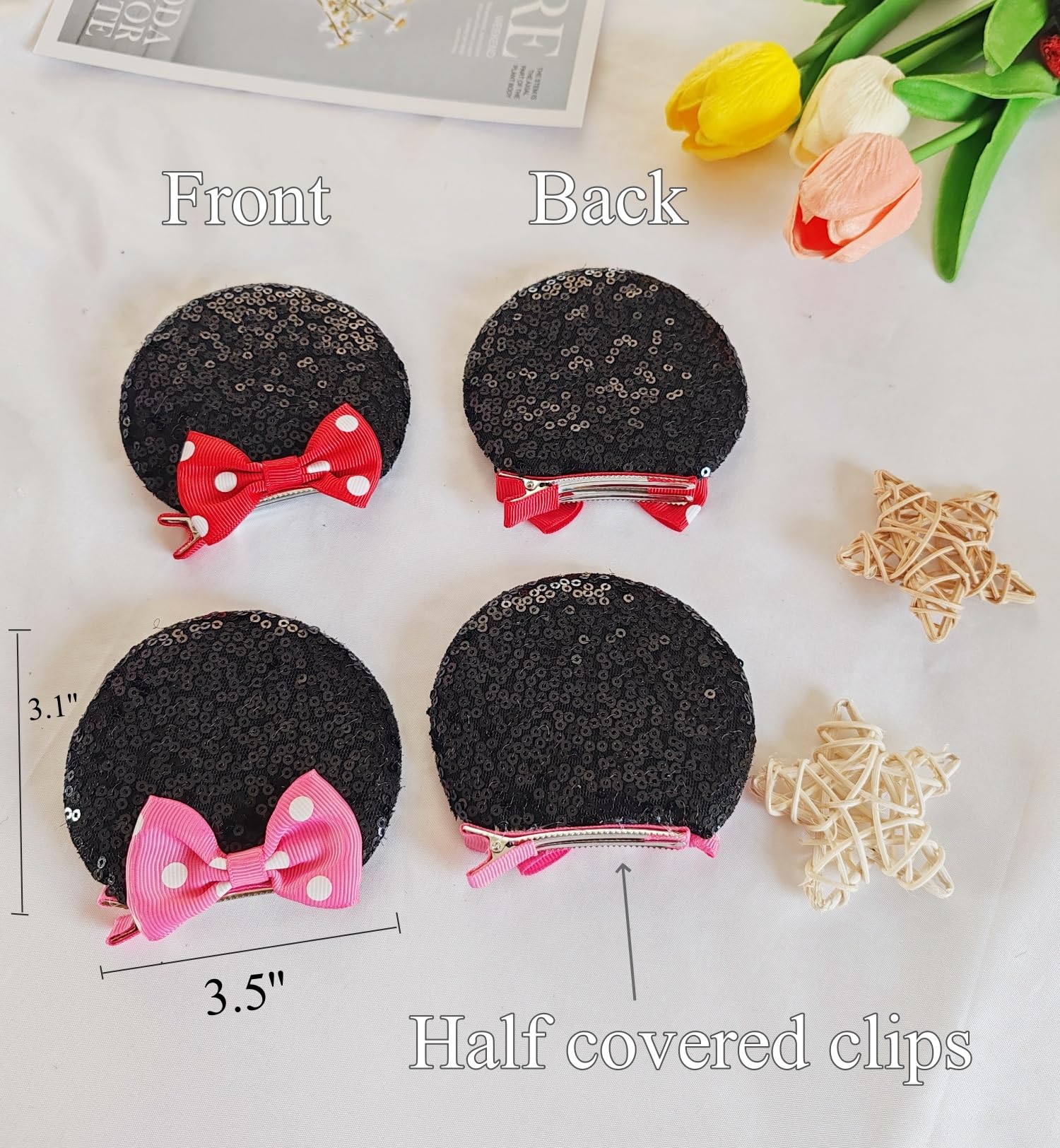 Hjiaruiky classic black red mouse ears elevate outfits