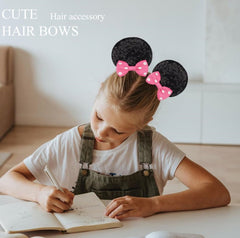Hjiaruiky mouse ears bow closeup showing secure clip detail