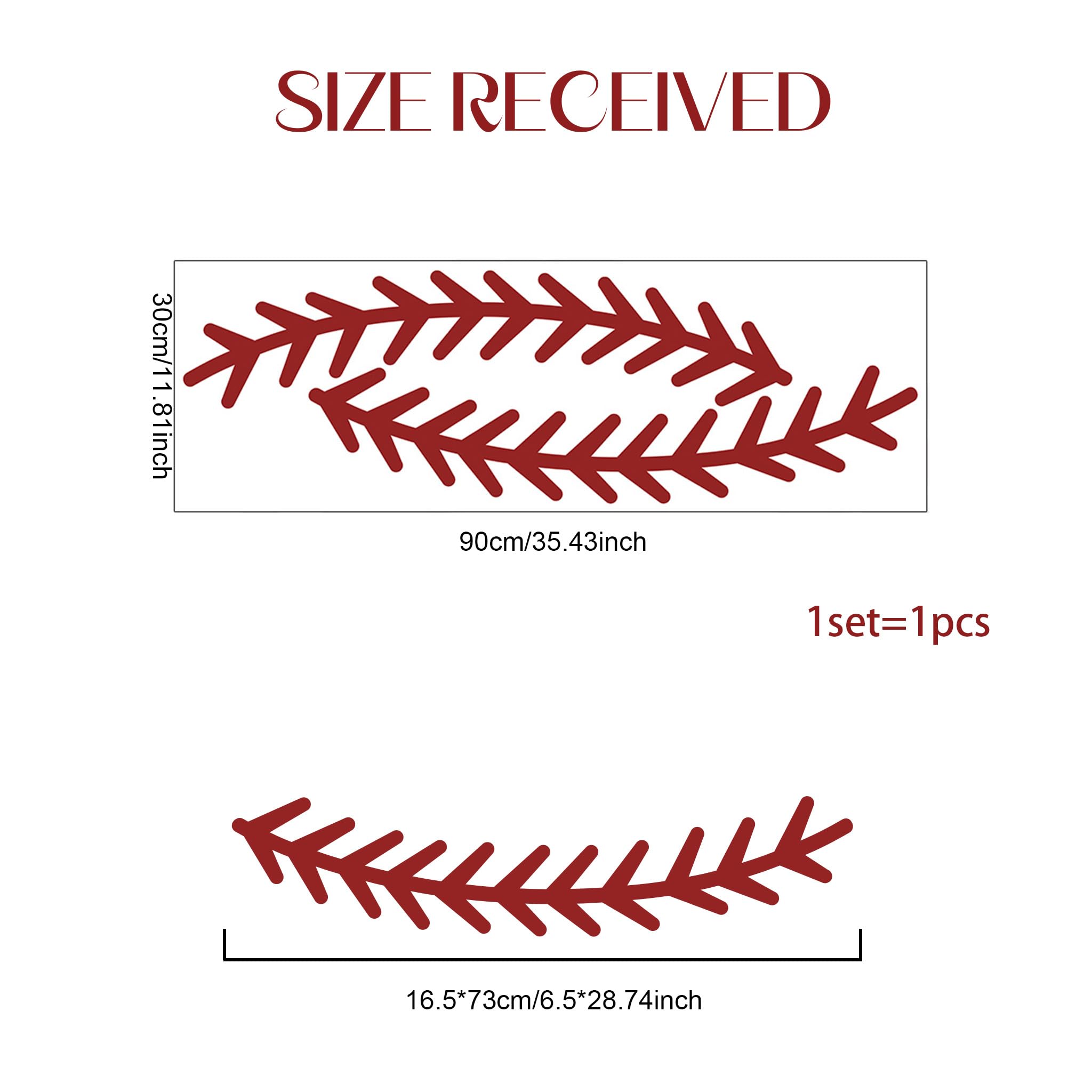 HJKlove baseball stitch wall decal close-up shows realistic stitching texture.