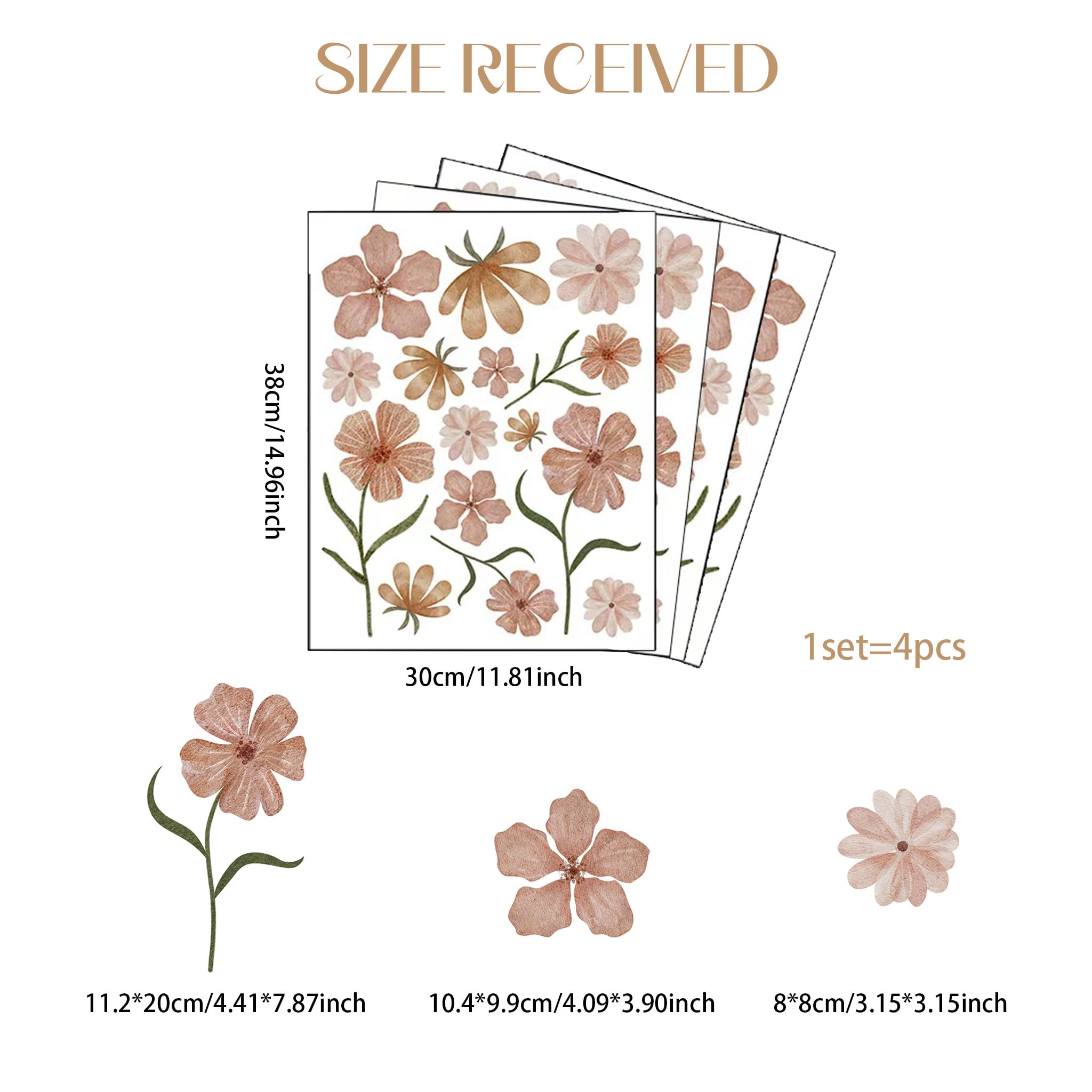 HJKlove bedroom wall decals colorful flora for accent walls and cozy atmospheres