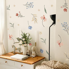 HJKlove Boho colorful flower wall decal — durable vinyl preserves vivid, long-lasting color.