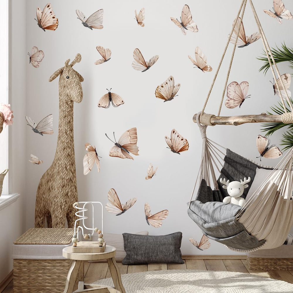 HJKlove butterfly wall decal set 6pk offers flexible design options