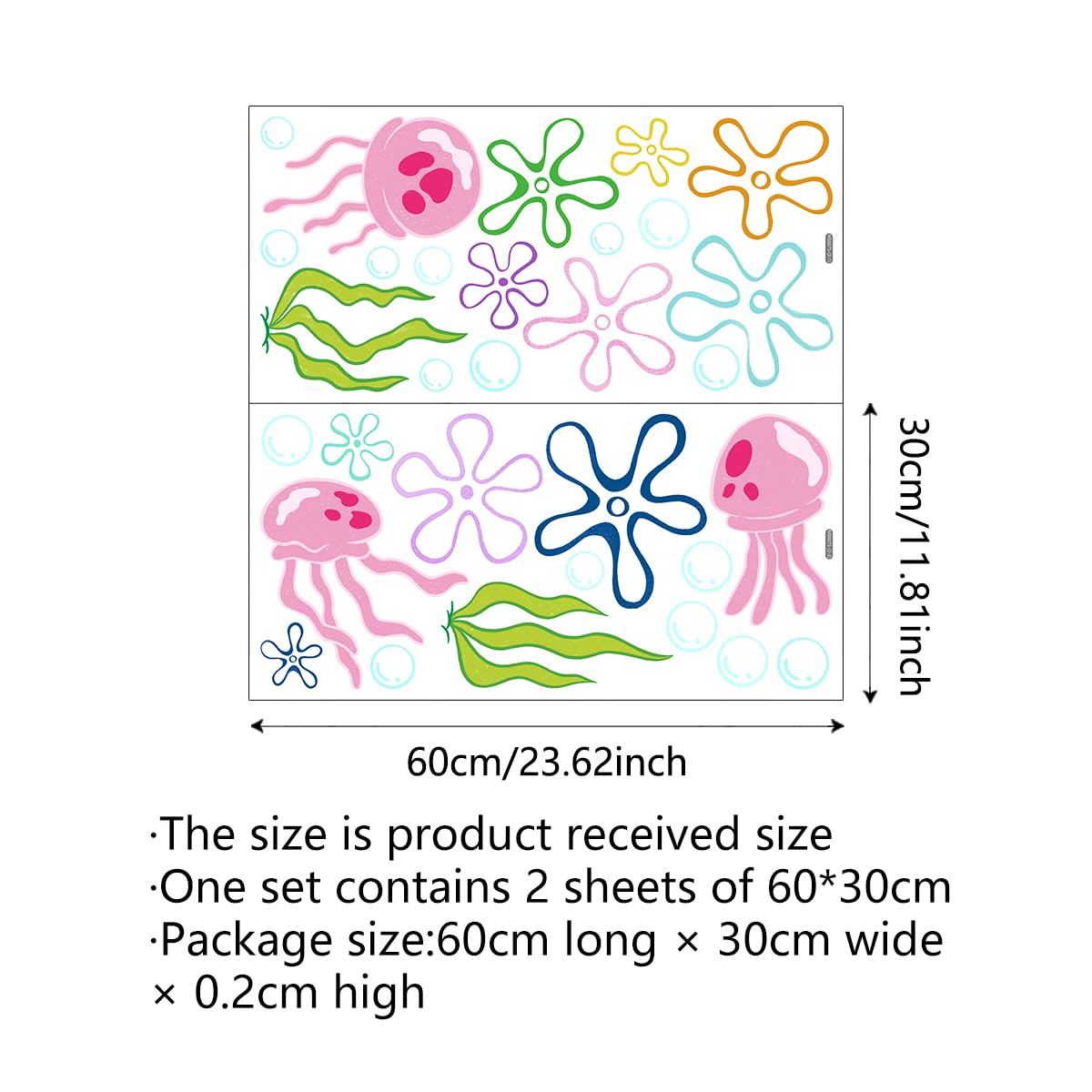 HJKlove jellyfish bubbles wall stickers create a playful nursery focal point.