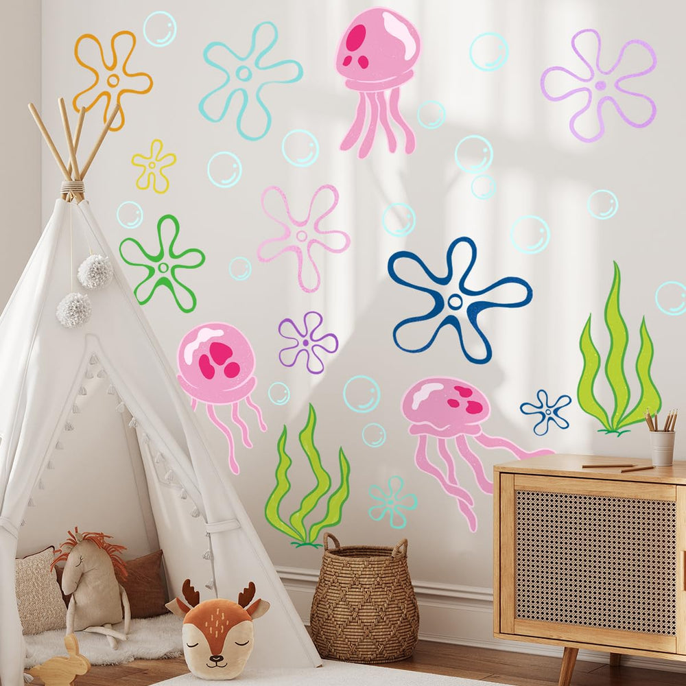 HJKlove nursery ocean wall stickers transform a baby space into a serene retreat.