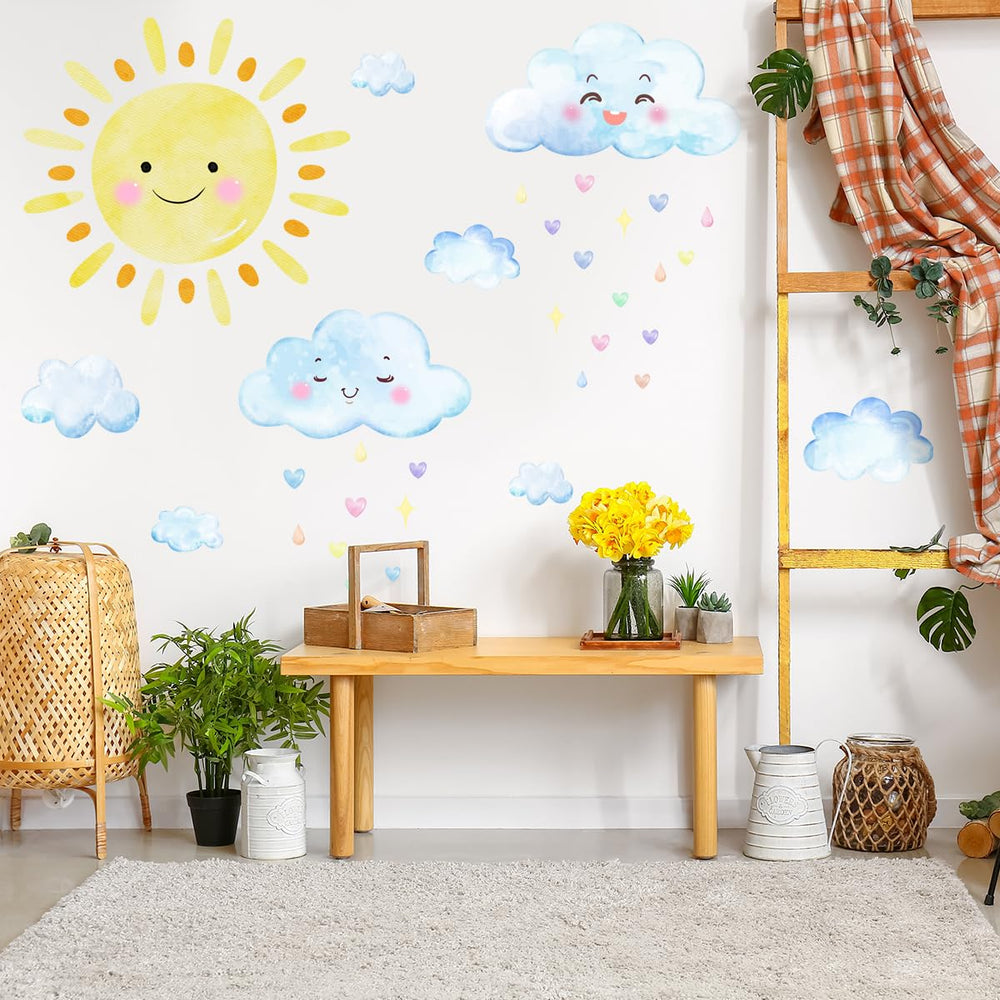 HJKlove nursery wall art is easy to reposition without wall damage.