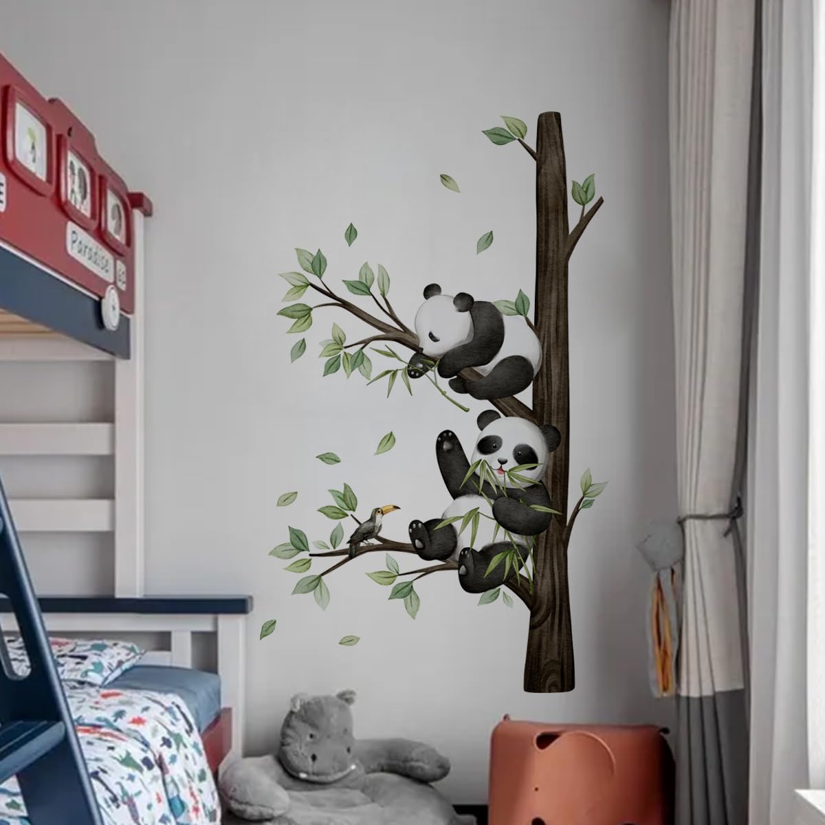 HJKlove Panda wall sticker nursery decor offers smooth application on flat surfaces