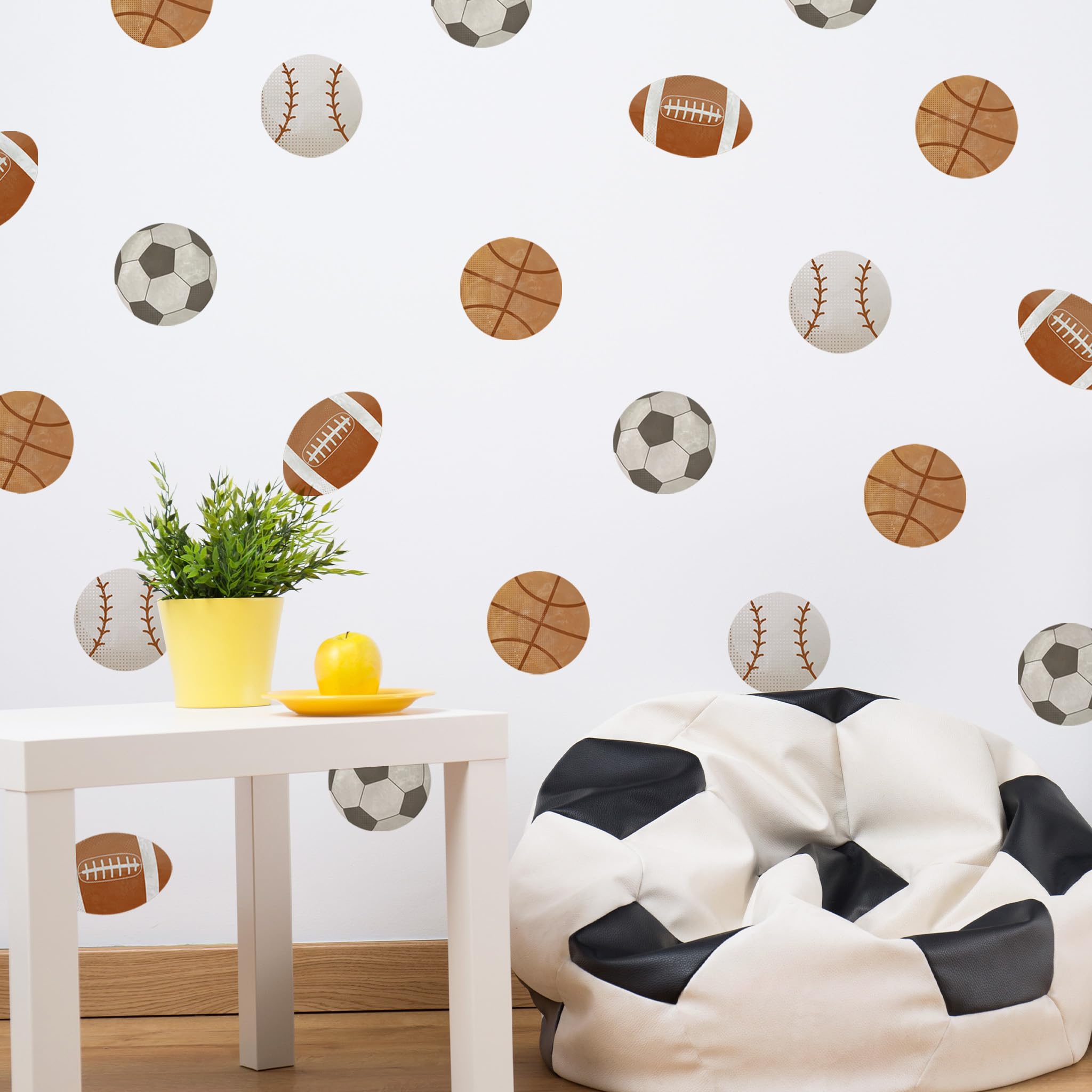 HJKlove basketball wall decal adds vibrant energy to the living room