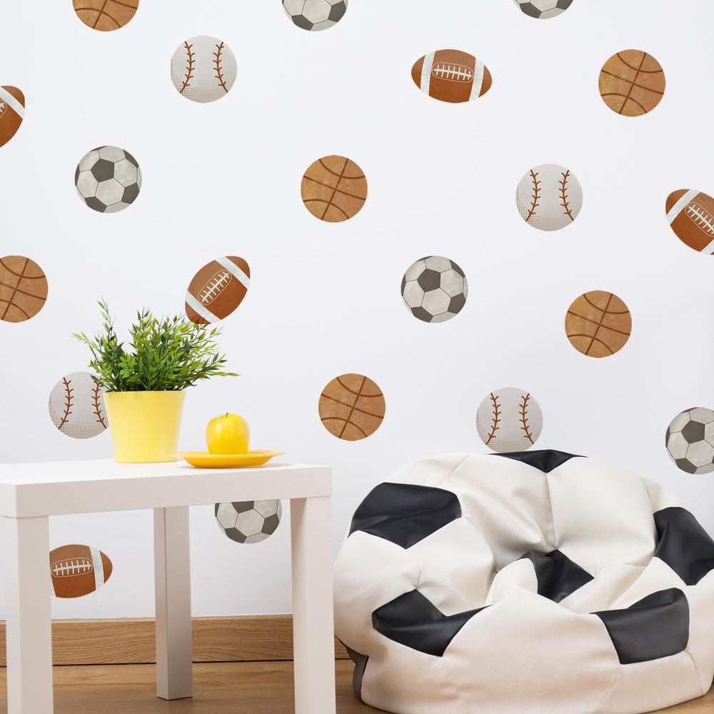 HJKlove basketball wall decal adds vibrant energy to the living room