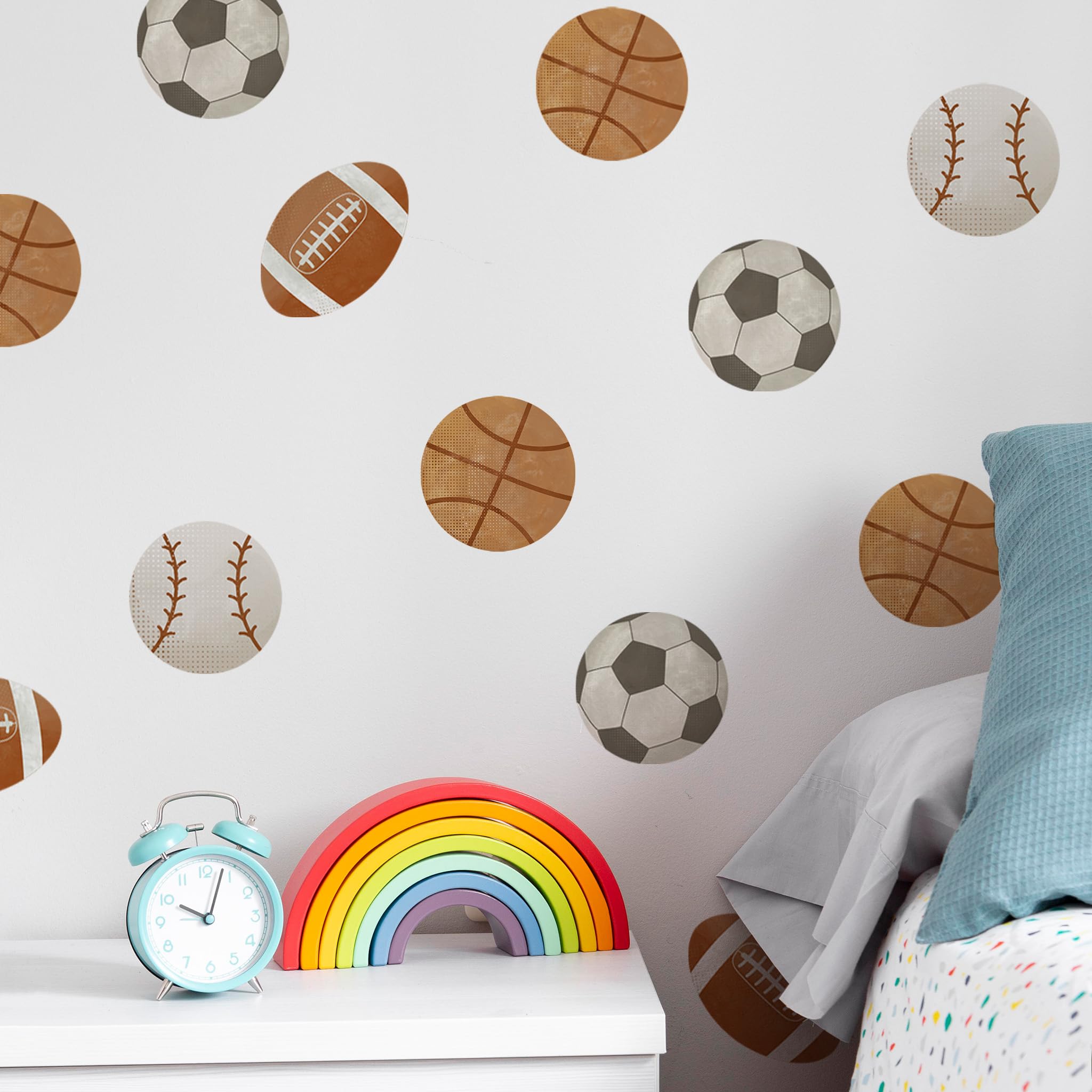 HJKlove bedroom decor shows removable wall art without damage