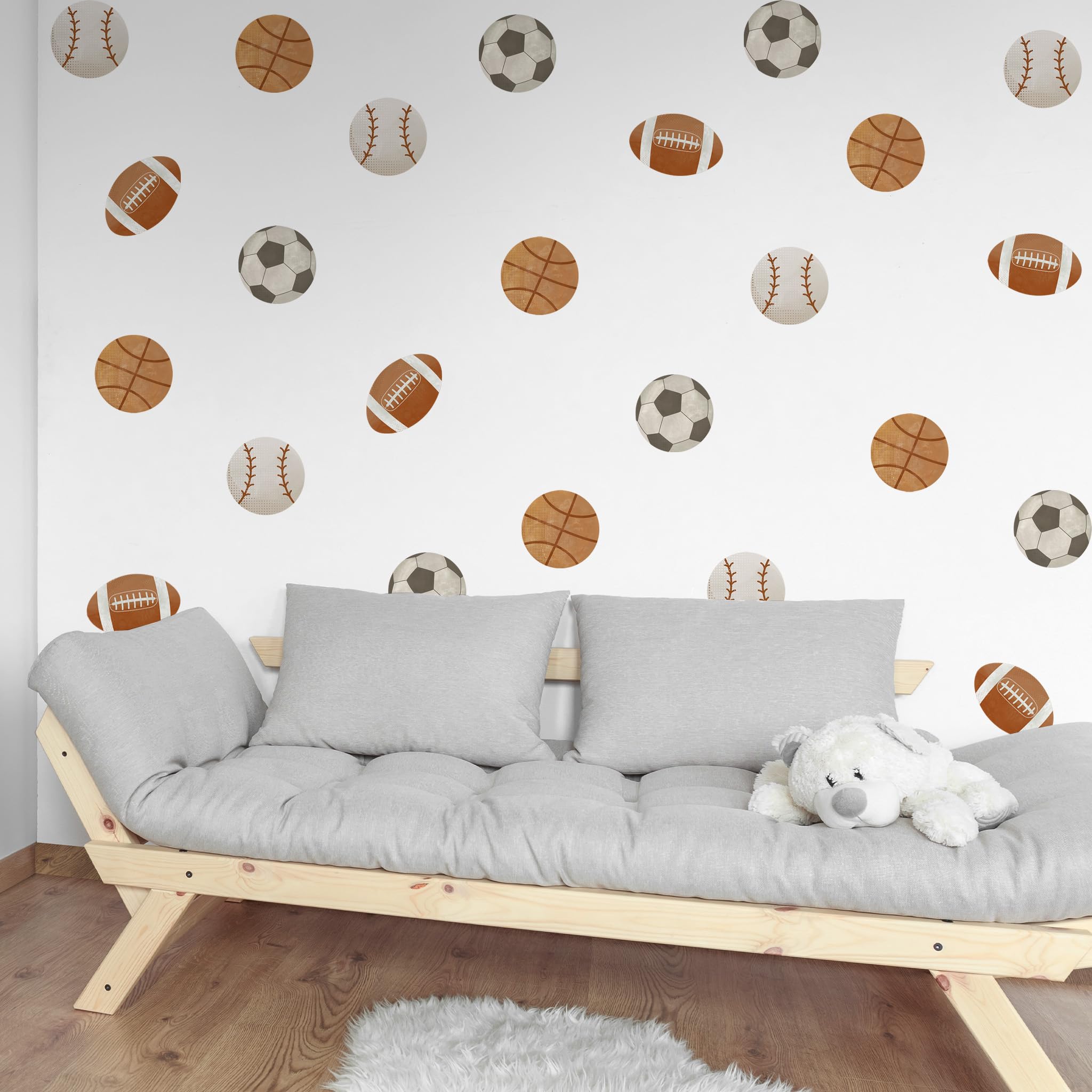 HJKlove playroom setup shows easy peel-and-stick application
