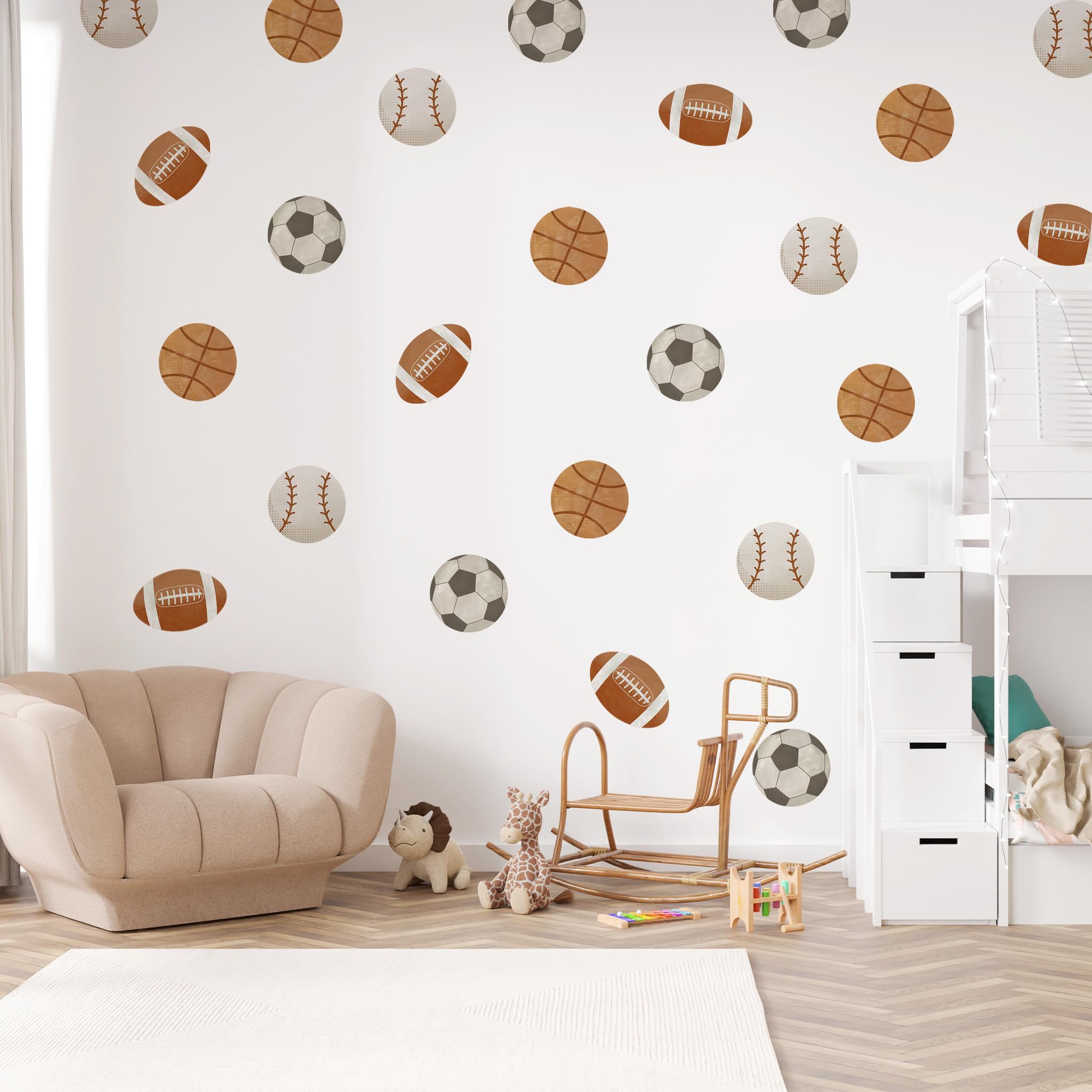 HJKlove soccer ball wall decal brightens a bedroom for active vibes