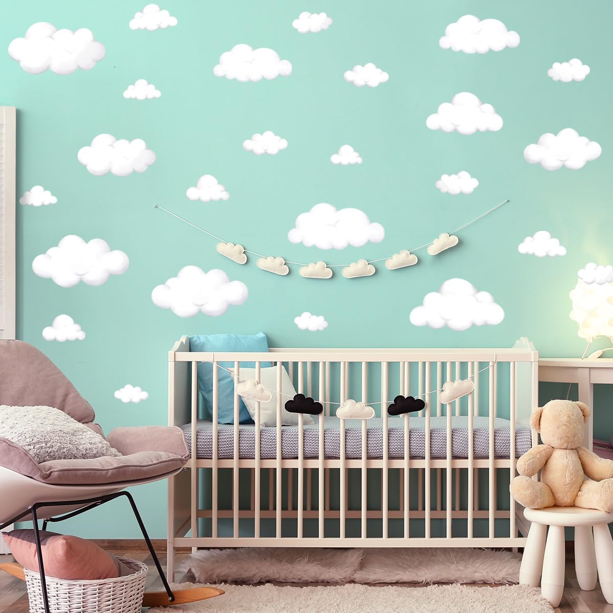 HJKlove watercolor cloud wall decal boho charm enhances any space