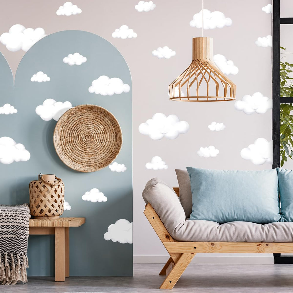 HJKlove watercolor cloud wall decal playroom mood-boosting wall art