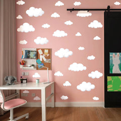 HJKlove watercolor cloud wall decal soft pastel clouds for nursery ambiance