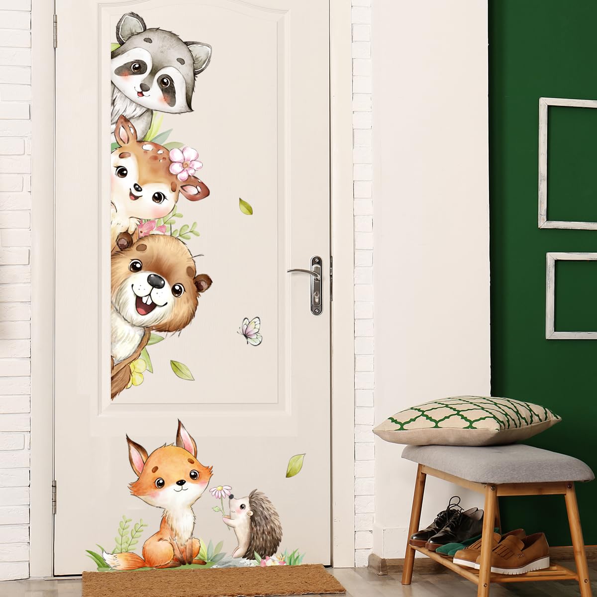 HJKlove watercolor jungle fox wall decal adds whimsy and an easy room refresh.