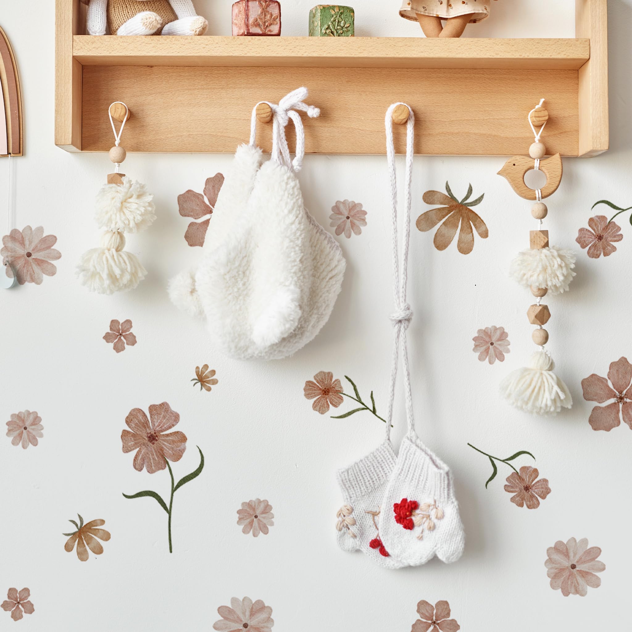HJKlove watercolor wildflowers wall art adds soft color and whimsy to living spaces