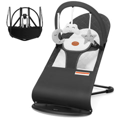 HKAI baby bouncer dark grey offers portable comfort and soothing playtime