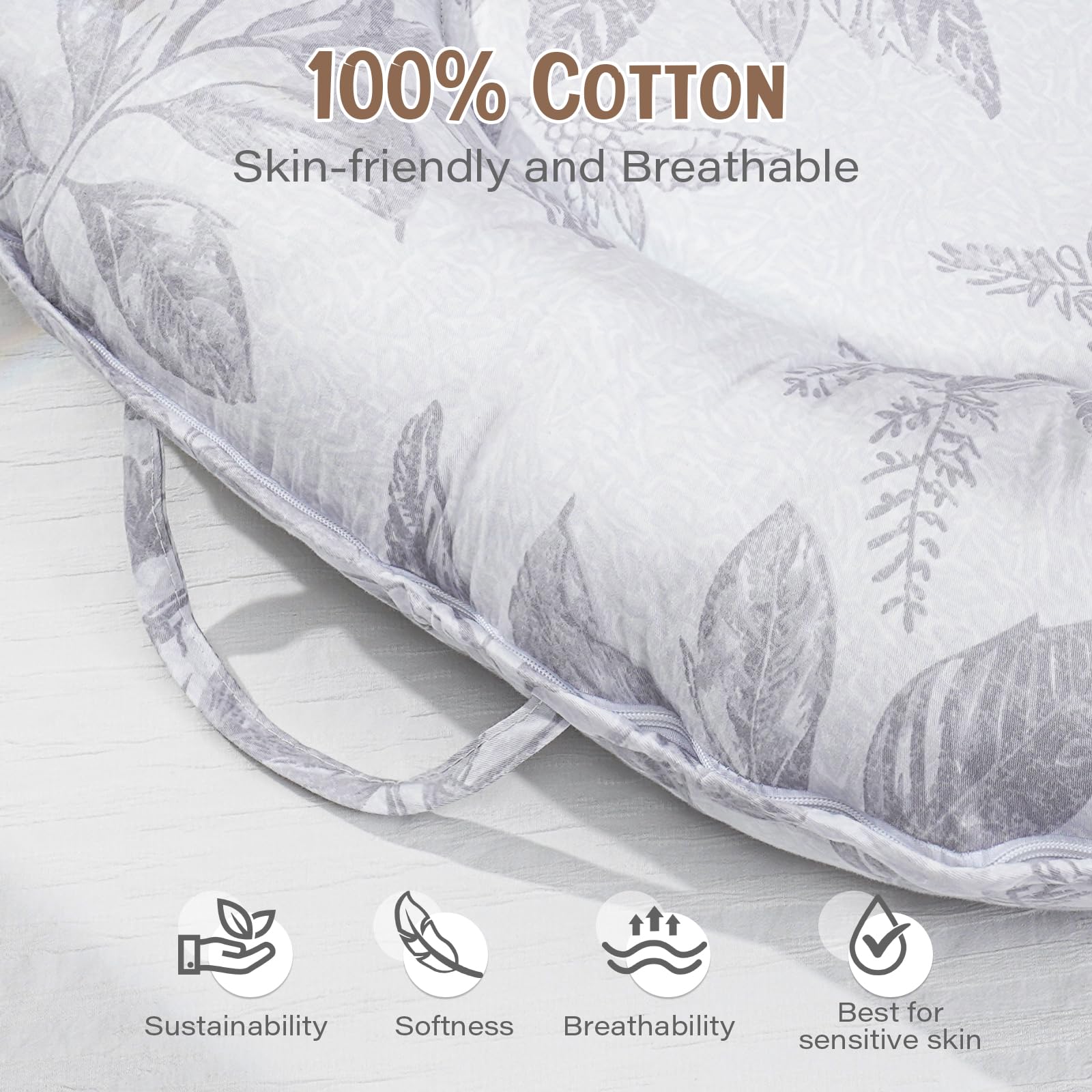 HKAI Baby Lounger designed for awake supervised use during tummy time and diaper changes.