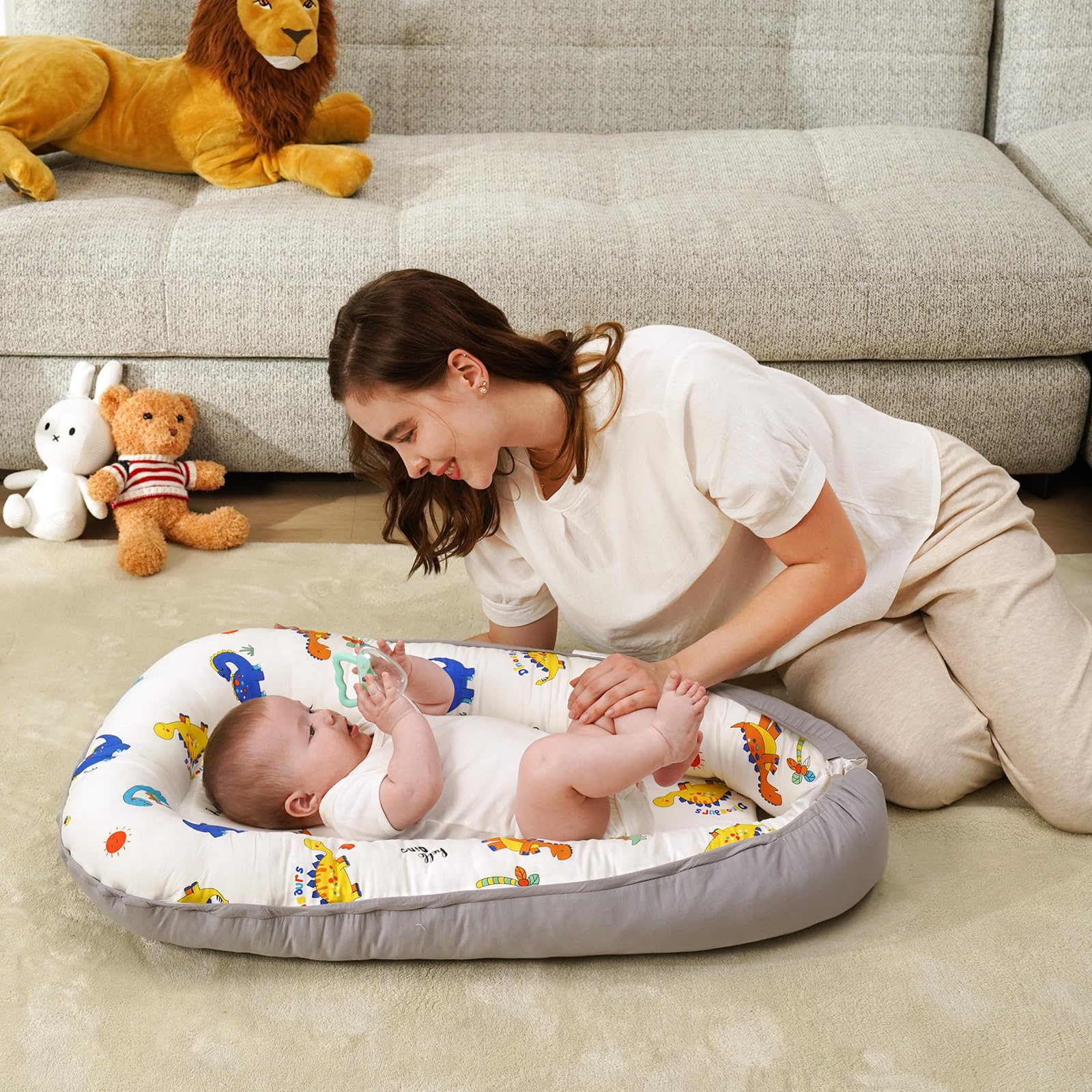 HKAI Baby Lounger room-to-room setup during playtime
