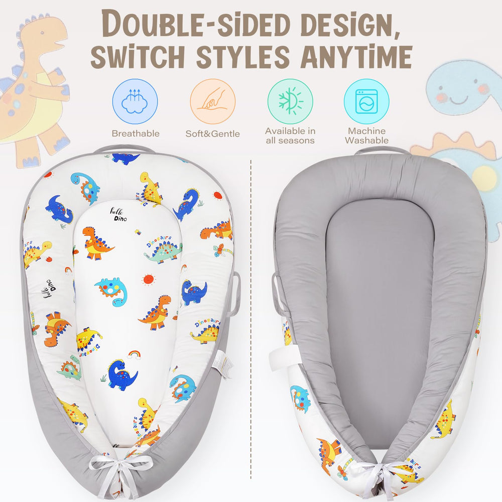 HKAI Baby Lounger reversible design shown for multi-surface comfort