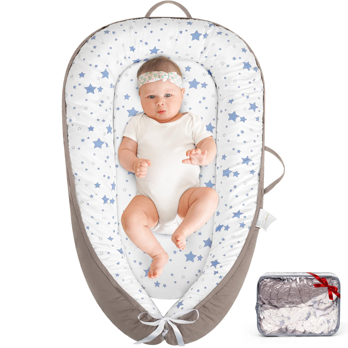 HKAI Baby Lounger soft cotton surface enables breathable comfort during awake time.