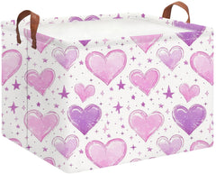 HKEC rectangle storage basket with handles keeps toys neatly organized and easy to grab.