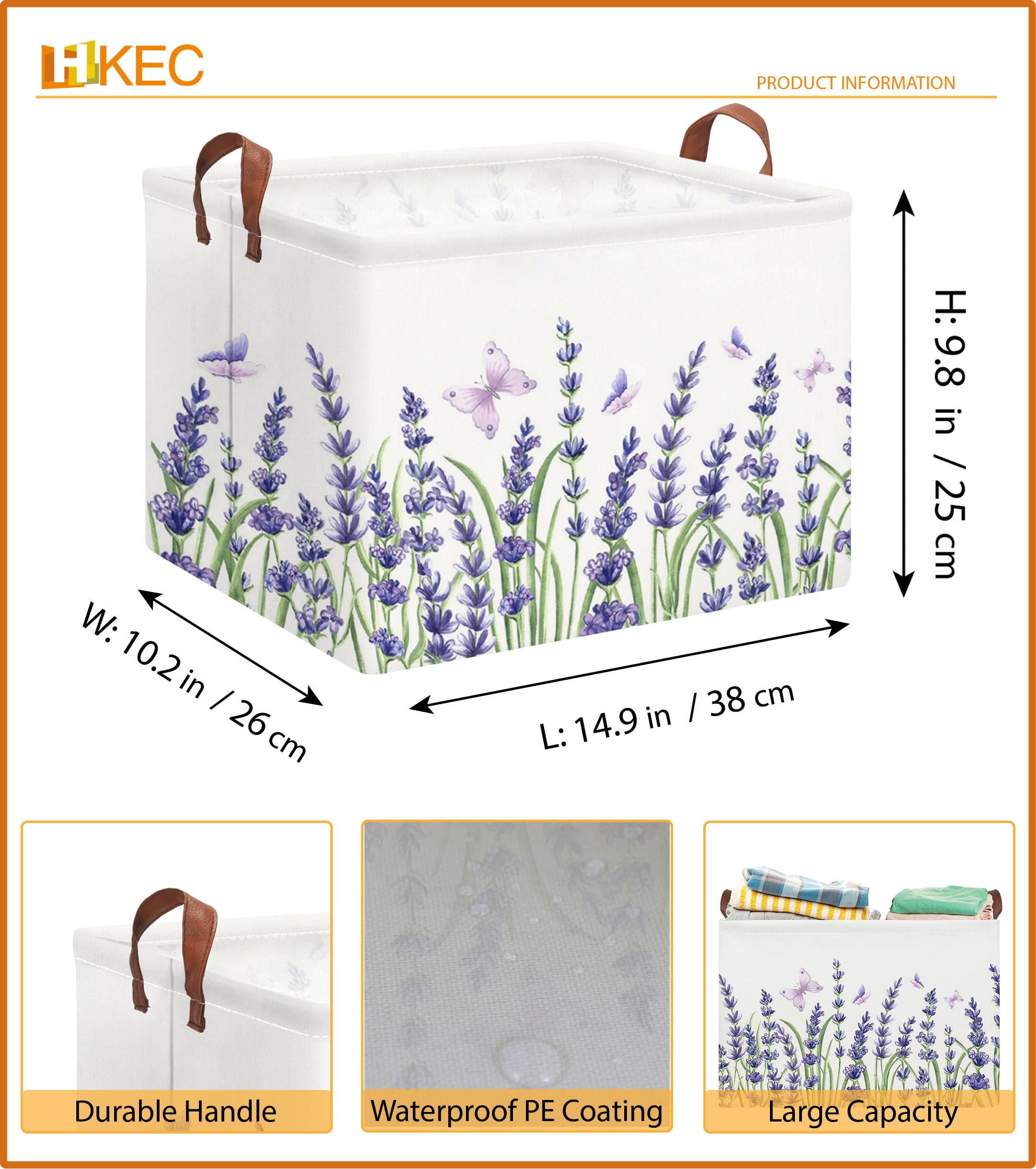 HKEC laundry basket for towels, sturdy and easy to grab in linen closet.
