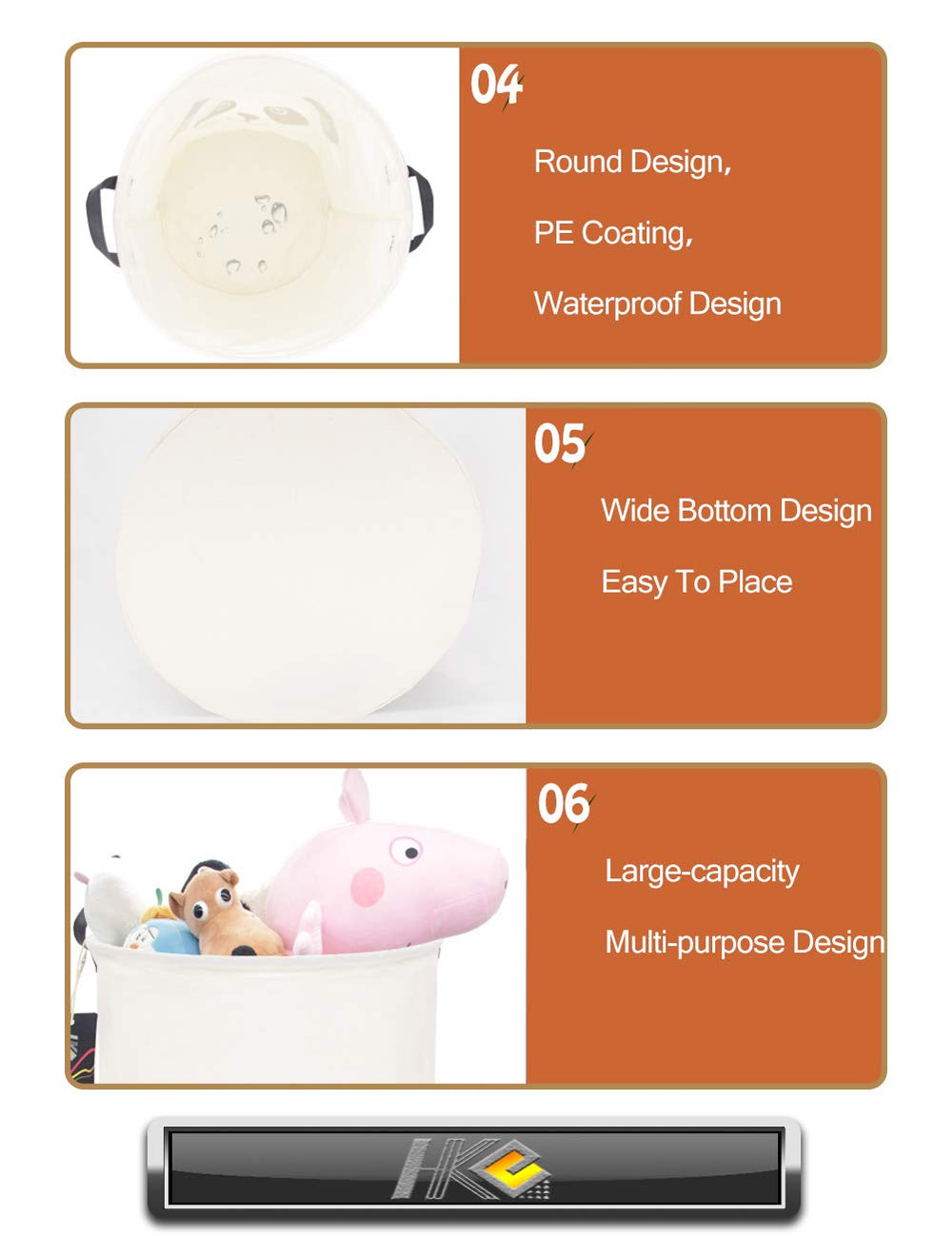HKEC Panda storage bin doubles as toy and baby product organizer for tidy spaces.
