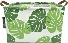 HKEC rectangle green storage basket in folded state to save space.