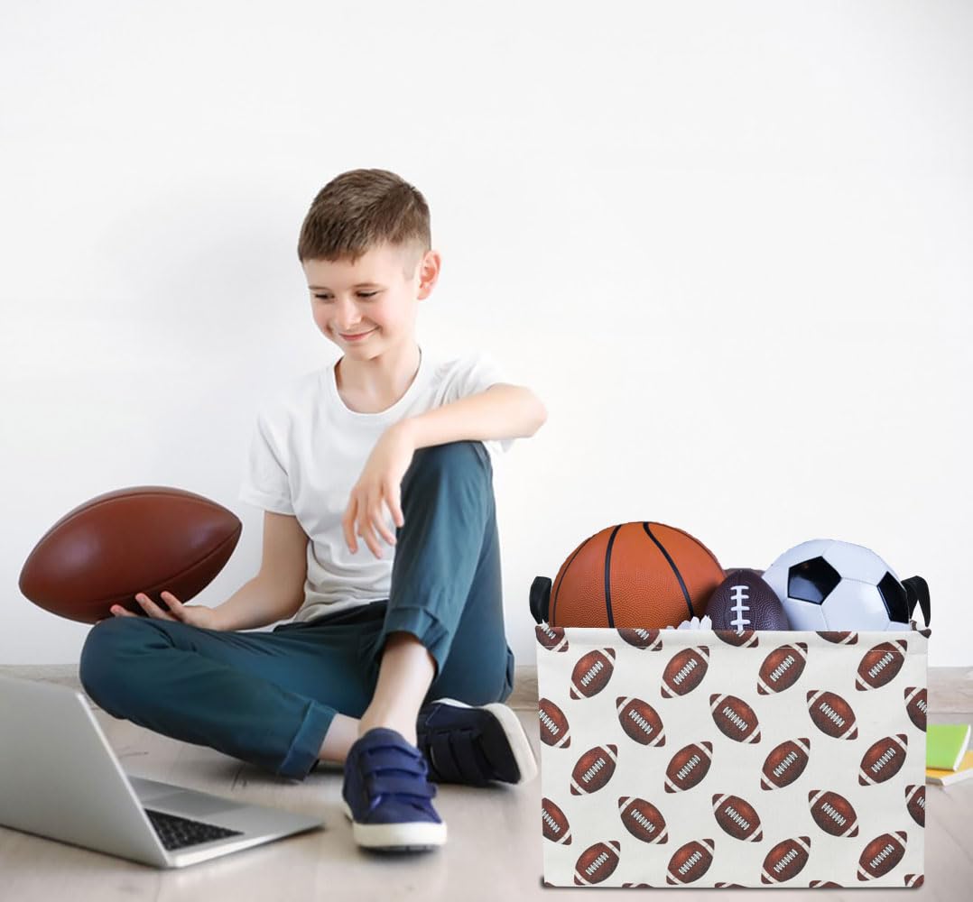 HKEC Rectangle Rugby Storage Basket folded compactly for space-saving storage.