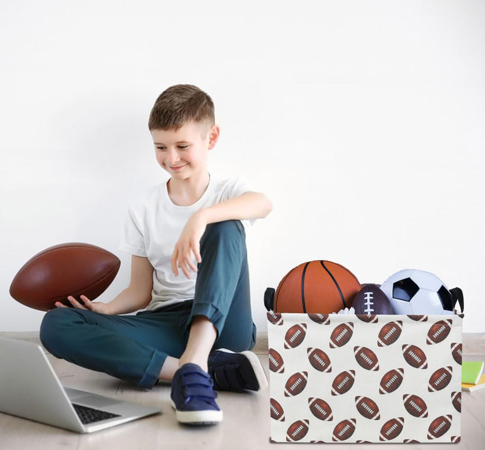 HKEC Rectangle Rugby Storage Basket folded compactly for space-saving storage.