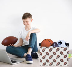 HKEC Rectangle Rugby Storage Basket folded compactly for space-saving storage.