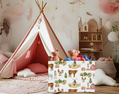 HKEC rectangle storage basket with cute animal pattern for nurseries and playrooms