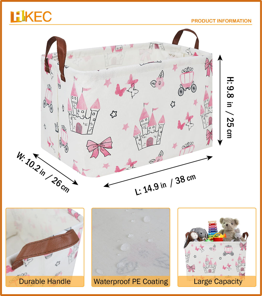 HKEC rectangle storage basket folded-flat demonstrates space saving storage when not in use.