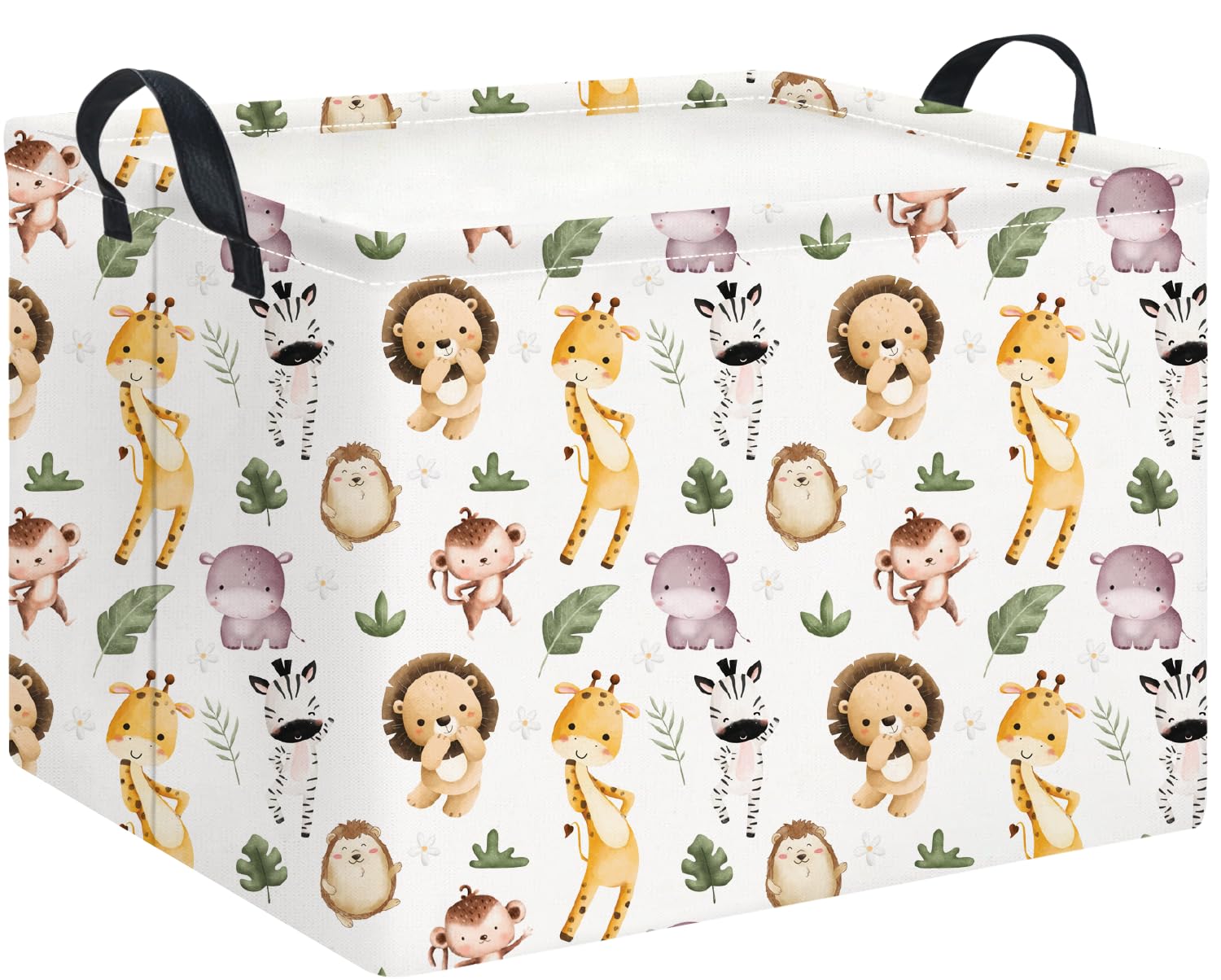 HKEC Rectangle Storage Basket with handles, easy to tote toys or clothes.