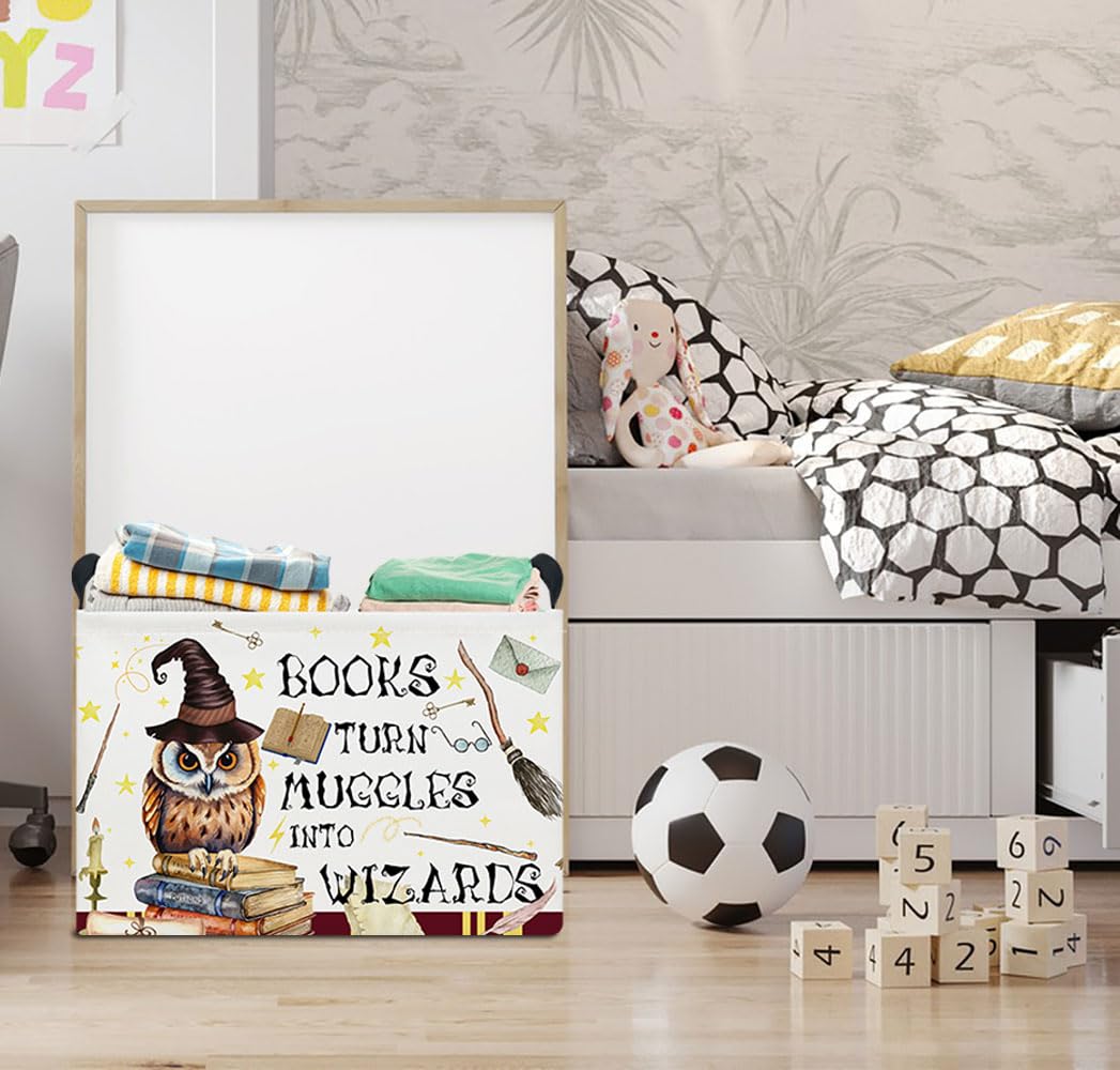 HKEC rectangle storage basket in living room holding blankets and books