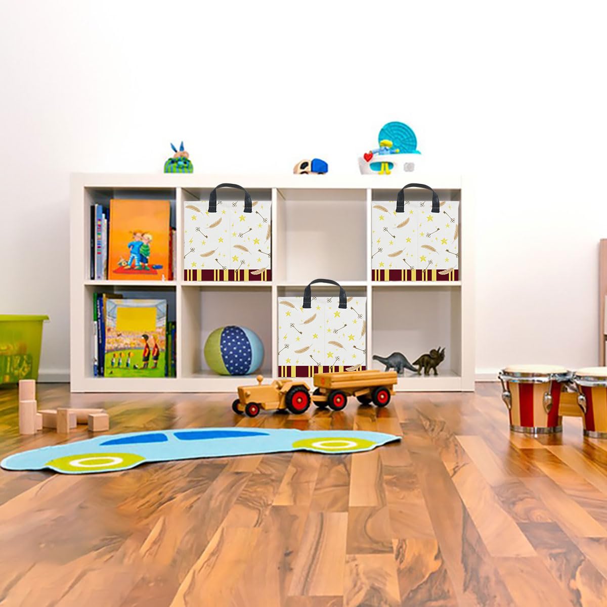 HKEC rectangle storage basket in nursery with baby essentials