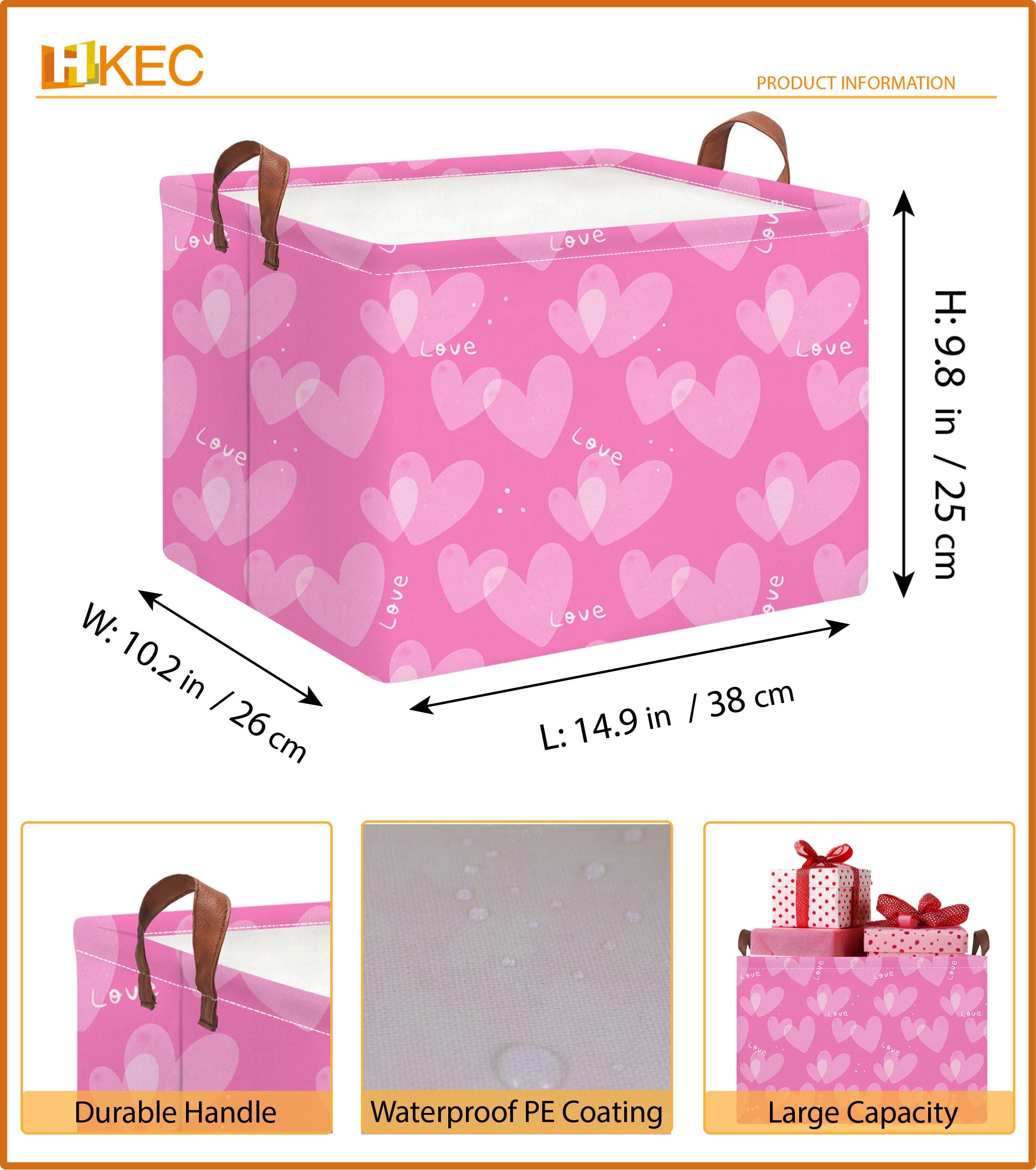 HKEC rectangle storage basket pattern closeup featuring animal motif.