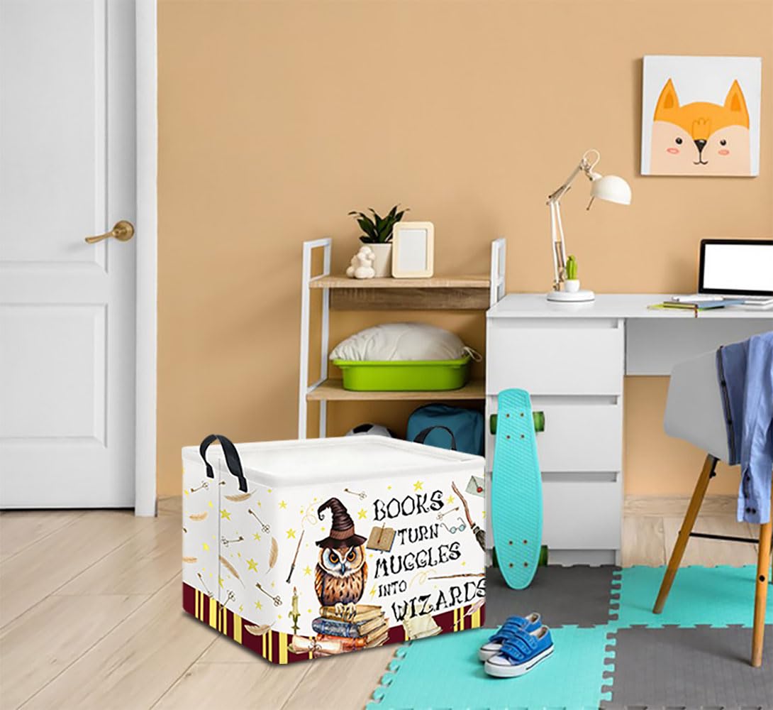 HKEC rectangle storage basket with cute animal pattern in a nursery