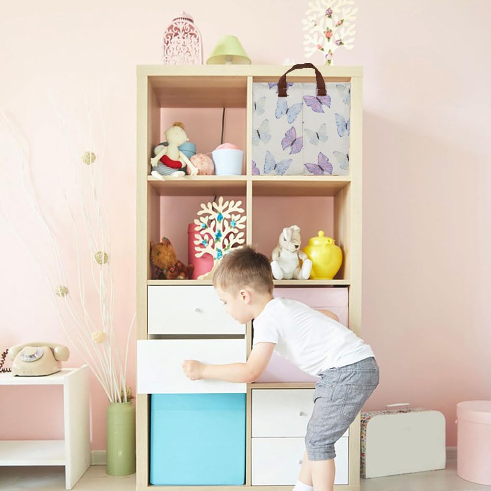 HKEC toy-bin blue-purple butterfly, versatile for sorting toys and kits