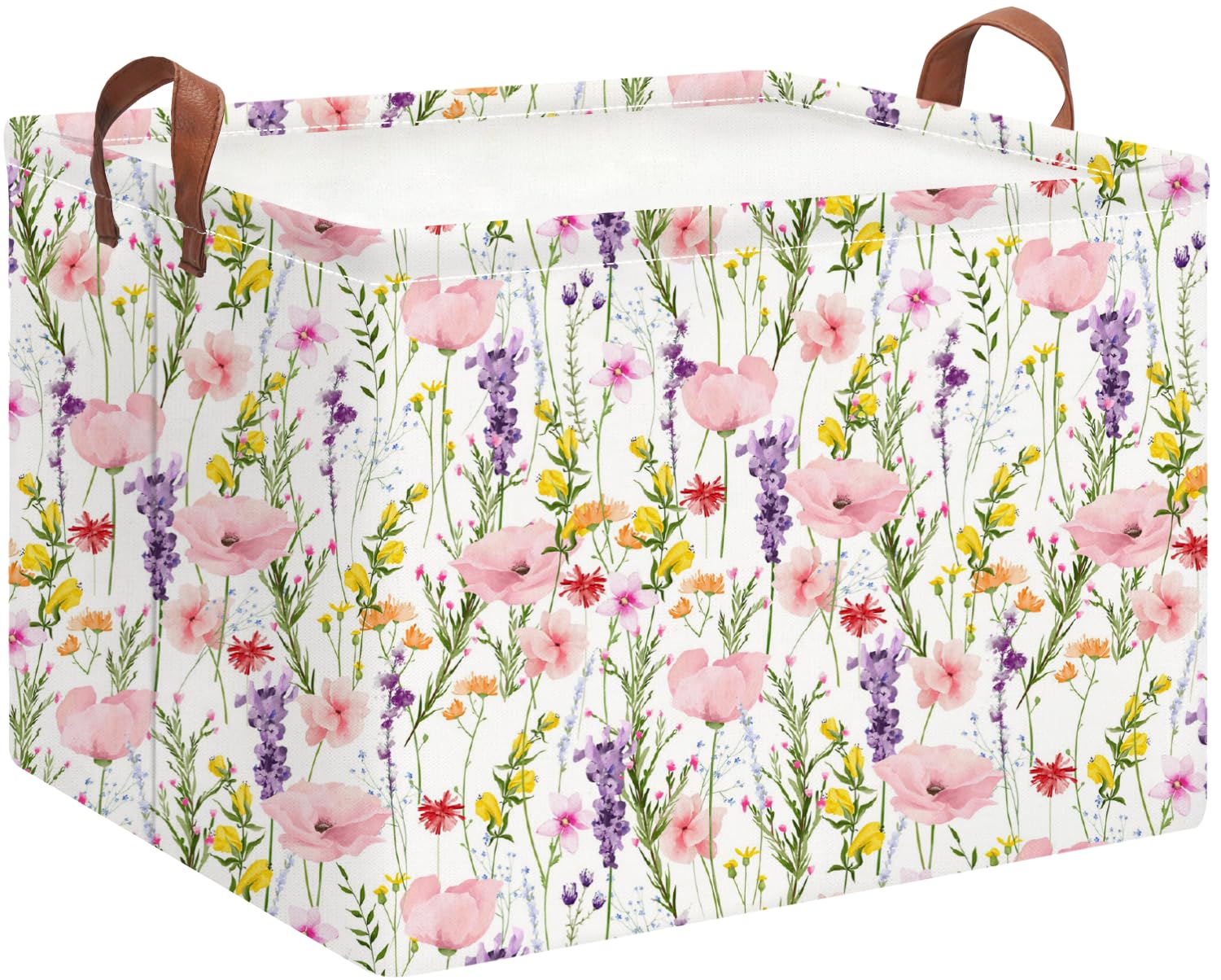 HKEC rectangle storage basket with handles for easy transport